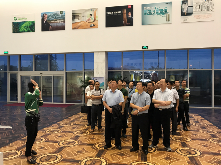 廣西林業(yè)產(chǎn)業(yè)行業(yè)協(xié)會李可夫理事長帶領  廣西林業(yè)企業(yè)代表團考察大亞人造…
